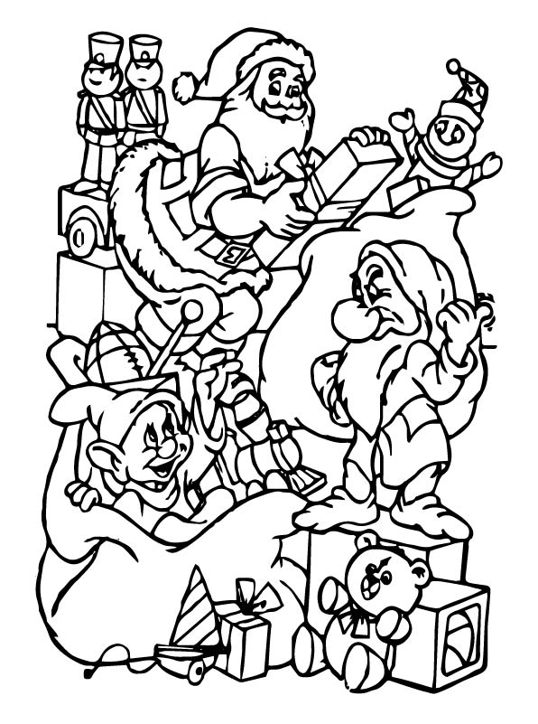 Kids-n-fun.com | Coloring page Christmas Disney Christmas Disney